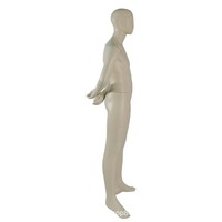 Mannequin Homme Sans Tête pour Vitrine, Corps Entier, en Fibre de Verre Blanc Mat, Réaliste, Présentoir de Vêtements ; Personnalisable