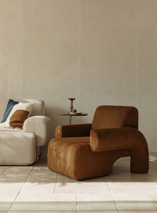 Divano Angolare Monoposto in Stile Nordico Moderno Minimalista <span class=keywords><strong>Vintage</strong></span> con Tessuto in Velluto a Coste e Design Multifunzionale - Product Image 5
