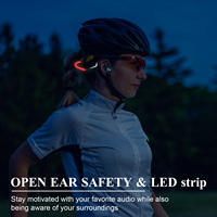 Auriculares de Conducción Ósea con Luz LED RGB DV68 Recién Actualizados, Resistentes al Agua IPX7 5.3, Batería de 500 mAh, Magnéticos, Deportivos