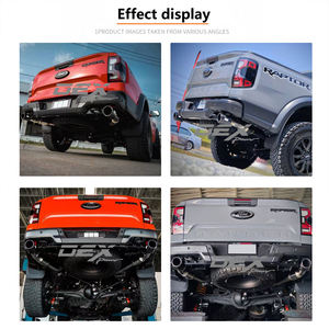 Sistema de Escape DEX para <span class=keywords><strong>Ford</strong></span> Next Gen <span class=keywords><strong>Ranger</strong></span> Raptor 3.0 <span class=keywords><strong>V6</strong></span> <span class=keywords><strong>2022</strong></span>+, Acero Inoxidable de 1.5mm de Espesor, Fibra de Carbono, Acabado Plateado Liso, 1 Año de Garantía - Product Image 3