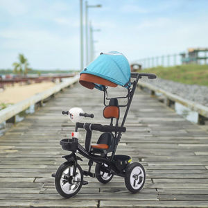 Offre Spéciale Tricycle pour enfants à trois roues 4 en 1 avec pare-soleil et poignée de poussée en métal et plastique confortable pour les tout-petits - Product Image 4