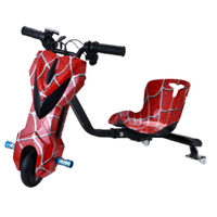 Scooter électrique 350W d'usine, hauteur réglable, motorisation 1/10, tricycle à 3 roues pour le drifting, corps en acier pliable, PU pour l'extérieur