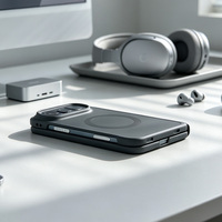 Étui de téléphone magnétique en PC rigide mat JOYPORODO B540 pour iPhone Duo