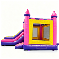 Château gonflable avec toboggan pour enfants, château de saut et structure de jeux gonflables pour fêtes, jardin et divertissement en plein air