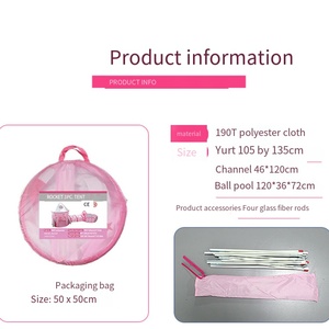 Tente de jeu pliable 3-en-1 légère pour enfants, pour intérieur et extérieur, avec tunnel de ramper pour bébé - Vente en gros - Product Image 5