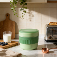 Boîte à lunch empilable de 450 ml en acier inoxydable 304, isolée, lavable au lave-vaisselle, utilisable au micro-ondes, étanche, écologique, sans BPA, de qualité alimentaire