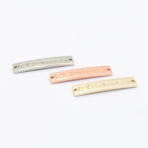 Hot Sale Rectangle Shape Custom Metal Label/Brand Logo for Swimwear <b>Bag</b> Parts & <b>Accessories</b> - Product Image 2