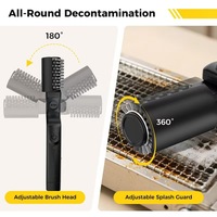 Nouveau Nettoyeur de Barbecue Électrique Automatique Ultra-Rapide avec Tête de Brosse en Acier Inoxydable Écologique en PP pour Extérieur