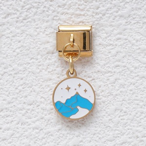 Abalorios Italianos de Acero Inoxidable de Alta Calidad, Chapados en Oro de 18k, Diseño Ojos de Terror, para Pulseras - Product Image 4