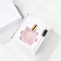 Flacon de parfum en pierre précieuse naturelle, flacon de recharge de parfum en cristal de quartz rose transparent