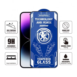 ฟิล์มกันรอยกระจกนิรภัยเต็มจอ BOLiMOLi TECHNOLOGY และ PEACE Pigeon 9h ความหนา 0.33 มม. <span class=keywords><strong>250</strong></span> ชิ้น สำหรับ <span class=keywords><strong>iPhone</strong></span> 13 14 15 17 Pro Max - Product Image 2