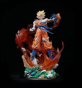 Hot 44cm GK Anime dbz Super Saiyan Son <span class=keywords><strong>Goku</strong></span> 3 đầu PVC phim hoạt hình Hành động Hình với ánh sáng Mô hình đồ chơi - Product Image 3