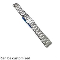 Remplacement à cinq perles Maenwvo célèbre marque en acier inoxydable respirant bracelet de montre chaîne de montre solide fermoir papillon bande en acier