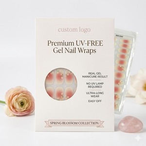 แผ่นเจลติดเล็บแบบไม่ต้องใช้แสงยูวี ติดทนนาน 14 วัน ป้อง<span class=keywords><strong>ก</strong></span>ัน<span class=keywords><strong>ก</strong></span>ารหลุดลอ<span class=keywords><strong>ก</strong></span> ใช้งานง่ายด้วยเทคโนโลยีการติดตั้งด้วยตนเอง - Product Image 1