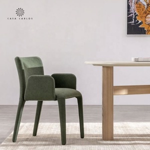 Sillón de Comedor de Terciopelo de Colores Bonitos, Estilo Moderno de Mediados de Siglo, Muebles Suaves y Cómodos para Sala de Estar u Oficina en <span class=keywords><strong>Casa</strong></span> - Product Image 4