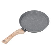 Wajan Crepe Anti Lengket Abu-abu dari Aluminium Alloy, Wajan Datar Tawa Dosa dengan Gagang Aman dan Tahan Panas, Wajan Tortilla, Wajan Pancake untuk Dapur