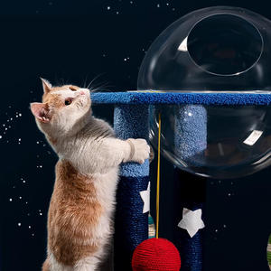 Sisal kedi ağaçları ile toptan evcil hayvan malzemeleri mobilya kedi tırmanma ağacı evi Scractcher kulesi yavru kedi oyuncak oynamak için - Product Image 4