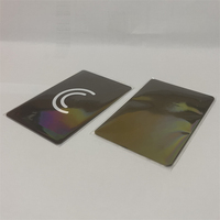 Carte NFC Standard CR80 85,5*54mm Étanche Entièrement Noire avec Puce NTAG213 215 216 424 DNA – Carte de Visite Numérique