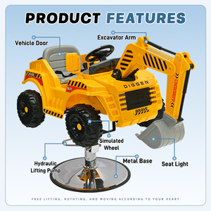 Sedia da Barbiere per Bambini in Plastica con Rotazione a 360 Gradi, Pieghevole e Portatile, Design Cartoon per Barbieri e Uso Domestico - Product Image 4