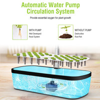 Sistema de Cultivo Hidropónico Interior de 52 Macetas para Vegetales, Lechuga y Hierbas, con 139 LED, 20W, Temporizador, Pantalla, Bomba Automática y Tanque de 4L