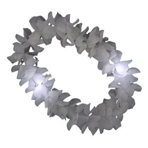 LED Hawaiian Leis Light Up Flower Leis Necklace with LED Lights Beach Tropical Carnival Party Supplies Luau Leis for Masquerade - Product Image 1