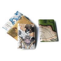 Porte-passeport en PU imperméable de qualité supérieure pour femme Boshiho, avec impression de carte, pour les voyages