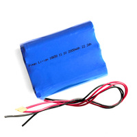 Batterie Li-ion 11.1V14.8V18650 Pack 3S1P 2Ah 15.6Ah - Longue durée de vie, rechargeable avec protection BMS, directement de l'usine, JST XH2PIN