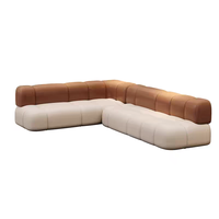 Canapés et chaises de salle à manger commerciaux en cuir modernes - Mobilier de restaurant écologique et imperméable pour bars, restaurants, cafés