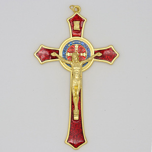 12Cm Goud Email Kruis Metalen Jesus Hanger Voor Hand Met Christelijke Kerk Thuis Jesus <span class=keywords><strong>Crucifix</strong></span> Hanger <span class=keywords><strong>Diy</strong></span> - Product Image 1