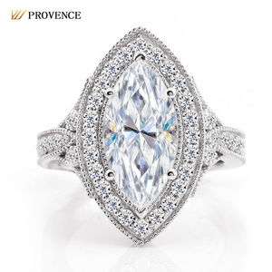 Anillos Personalizados, Joyería de Lujo, Oro Sólido de 18K, Anillo de Moissanita de 3 Quilates VVS, Anillo de Compromiso y Boda con Diamante de Moissanita - Product Image 1