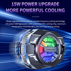 Nuevo S28 Teléfono móvil Clip trasero Radiador controlado por NTC refrigerado por aire 15W PUBG Gaming Semiconductor Cooler 3 Engranajes Radiador de refrigeración - Product Image 5