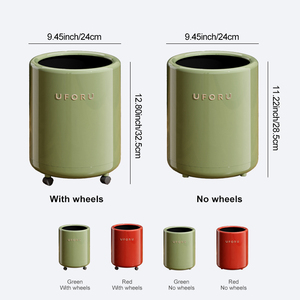 Uforu CUBO de basura bán buôn cao cấp Nhà bếp phòng khách mở Top vòng nhựa chất thải Thùng với bánh xe - Product Image 4