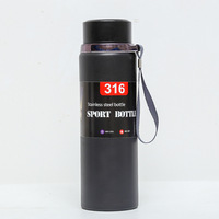 Gourde isotherme en acier inoxydable 316 de 800 ml avec affichage de la température, double paroi isolée, bouteille d'eau de sport pour les voyages, les activités de plein air et la salle de sport