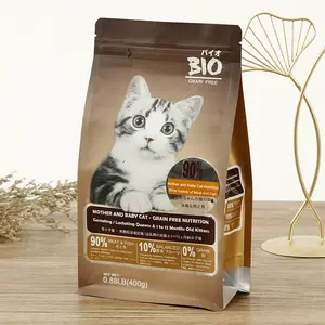 3kg 12kg Stand Up Petfood Package Pouch Disposable Biodegradable Plastic Sealed Mylar Dog Pet Food Packaging Bag With Handle