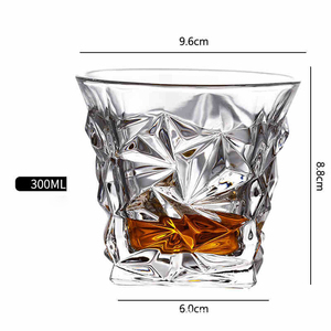 Vasos de Whisky de Cristal Resistentes de 300ml y 400ml, con Base Cuadrada, Hechos a Mano, para Degustación de Whisky, Vodka y Licores, Irrompibles - Product Image 1
