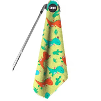 Serviette de golf en microfibre imprimée de logo personnalisé avec aimant Nouveau design Motif sportif gaufré portable et compressé pour le voyage