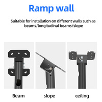 HILLPORT Supports de plafond TV télescopiques à rotation à 360 degrés 39-90 pouces Advanced Tech haute stabilité gain de place pour salle de sport T765