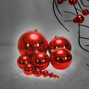 Handgemachte kunden spezifische 20cm große glänzende riesige Plastik-Weihnachtsball-Weihnachts baums chmuck - Product Image 3