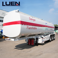 LUEN Shandong 95 tonnes, semi-remorque citerne en alliage d'aluminium pour le transport de pétrole, diesel et essence