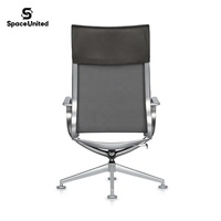 Chaise de bureau exécutive en cuir moderne SpaceUnited, chaise de salle de conférence, chaise de visiteur, chaise de bureau à dossier haut