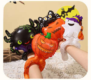 Decoración de Halloween: Globos de diadema medianos, Araña, Gato Negro, Bruja, Calabaza, Fantasma, Varita de globo de mano, Decoración de globos medianos - Product Image 3