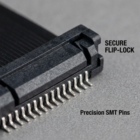 Connecteur horizontal à 10 broches, pas de 1,25 mm, avec boucle, connecteur à plat, fiche mâle simple rangée, connecteur de carte PCB, fourni par l'usine