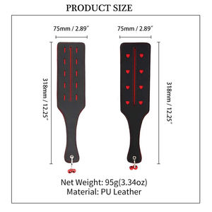 Bondage ingranaggio cuore rosso pelle PU Paddle Kit giocattoli sessuali per donne/uomini sculacciate frusta Juguetes Sexuales - Product Image 2