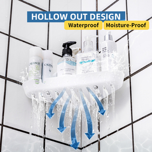 Étagère d'<span class=keywords><strong>angle</strong></span> pour shampoing, savon et bain essentiels antirouille facile à installer pour petite salle de bain - Product Image 2