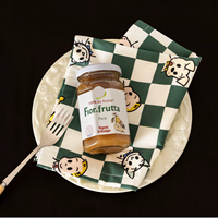 Set de table moderne à motif damier de dessin animé, 100% coton, antidérapant, vert et blanc, à carreaux, avec personnages mignons, pour la maison, pour enfants, pour la table à manger