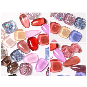 Punte per unghie <span class=keywords><strong>VIP</strong></span> bara unghie finte punte per Nail Art lunghe chiare/naturali forma piatta Manicure a copertura totale stile francese - Product Image 2