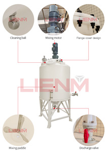 Tanque Mezclador de Plástico Vertical de 1000l Personalizado de Fábrica, Tanque de Mezcla Química con Agitador para Agroquímicos - Product Image 6