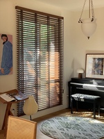 Persianas Venecianas de Madera Maciza de Venta Directa de Fábrica; Instalación sin Perforación; Persianas Enrollables Opacas para Salas de Estar y Oficinas