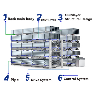 टेलीस्कोपिक कैंटिलीवर रैक स्टील पाइप वर्ग ट्यूब और ट्यूबलर सामग्री के लिए भंडारण रैक - Product Image 4