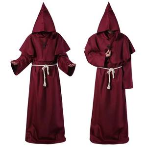 Disfraz de Monje/Ermitaño para Halloween, Túnica con Capucha para Mujer y Hombre, Ropa para Representaciones Escénicas, Disfraz Medieval Renacentista - Product Image 3